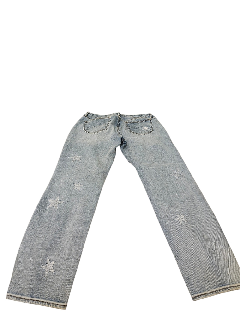 Driftwood Jacky Hi- Rise Light Wash Star Jeans - 29 Distressed Boho Relaxed - Picture 2 of 5